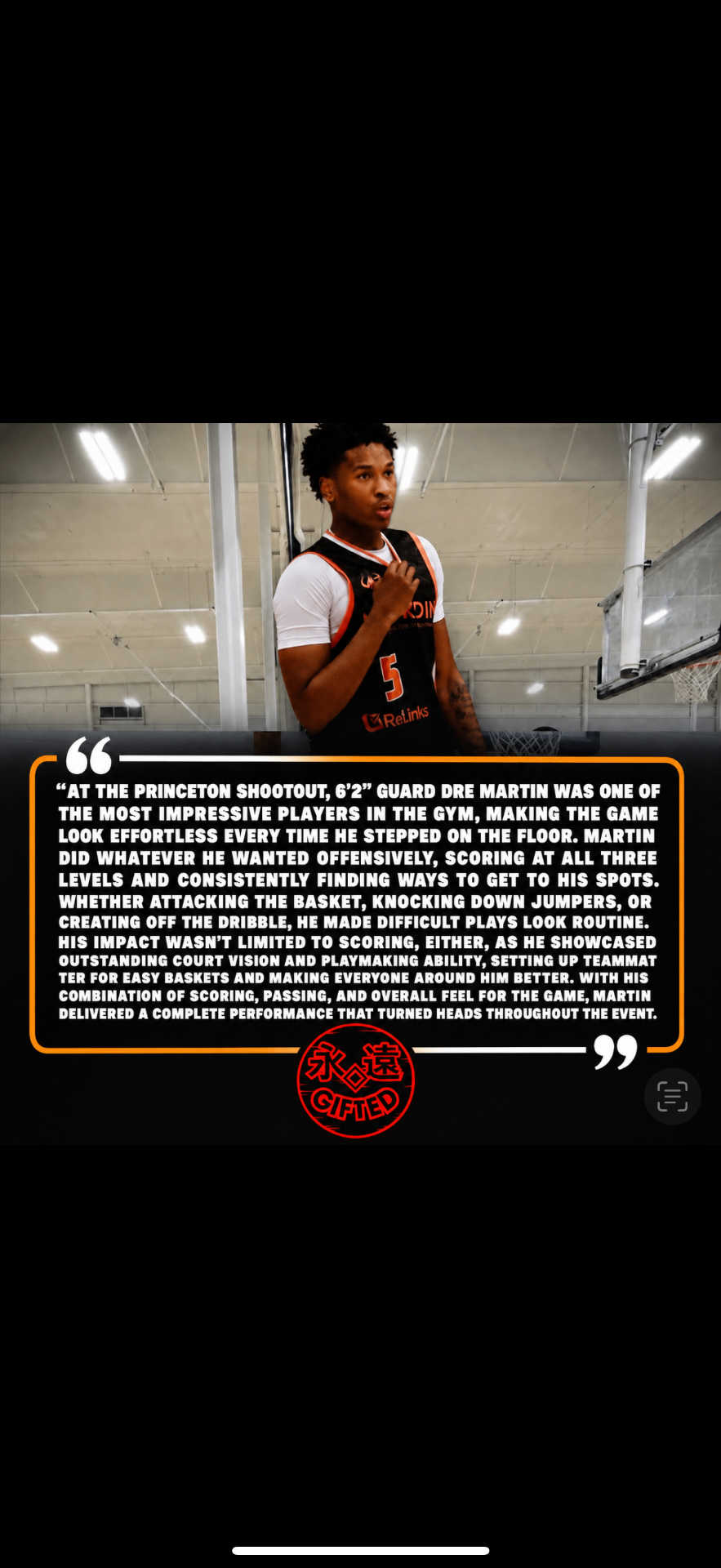 Dre Martin — Princeton Shootout Standout