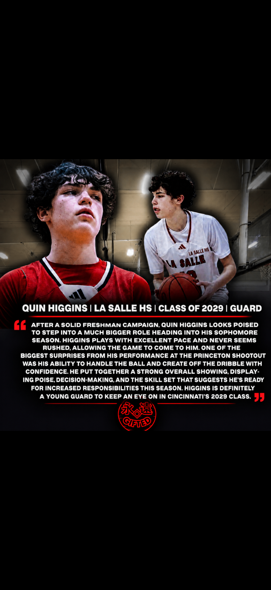 Quin Higgins — La Salle HS, Class of 2029